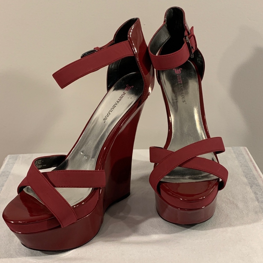 JustFab Maroon Heels